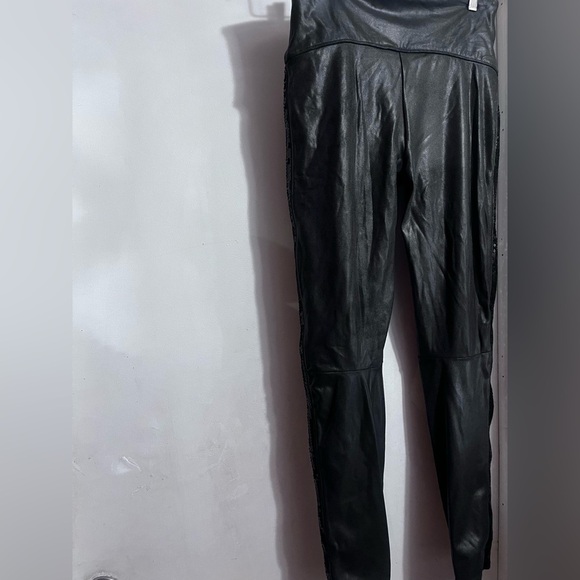 SPANX Black Shimmer Sequin High Waisted Leggings Sz XL Women - Picture 7 of 9